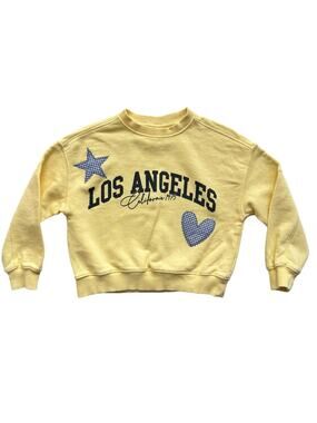 Zara Kids Los Angeles Appliqué Pullover Crew Sweatshirt Size 8-9y